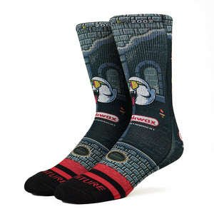 Yakwax Castle Level Socks - Multi - Mens Crew Length Socks by Yakwax