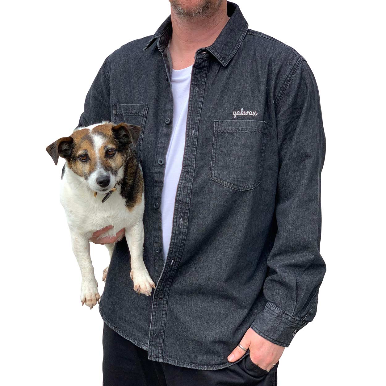 Yakwax Doodle Overshirt - Vintage Black - Mens Casual Shirt by Yakwax