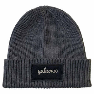 Yakwax Doodle Patch II Beanie - Graphite - Fold Beanie by Yakwax