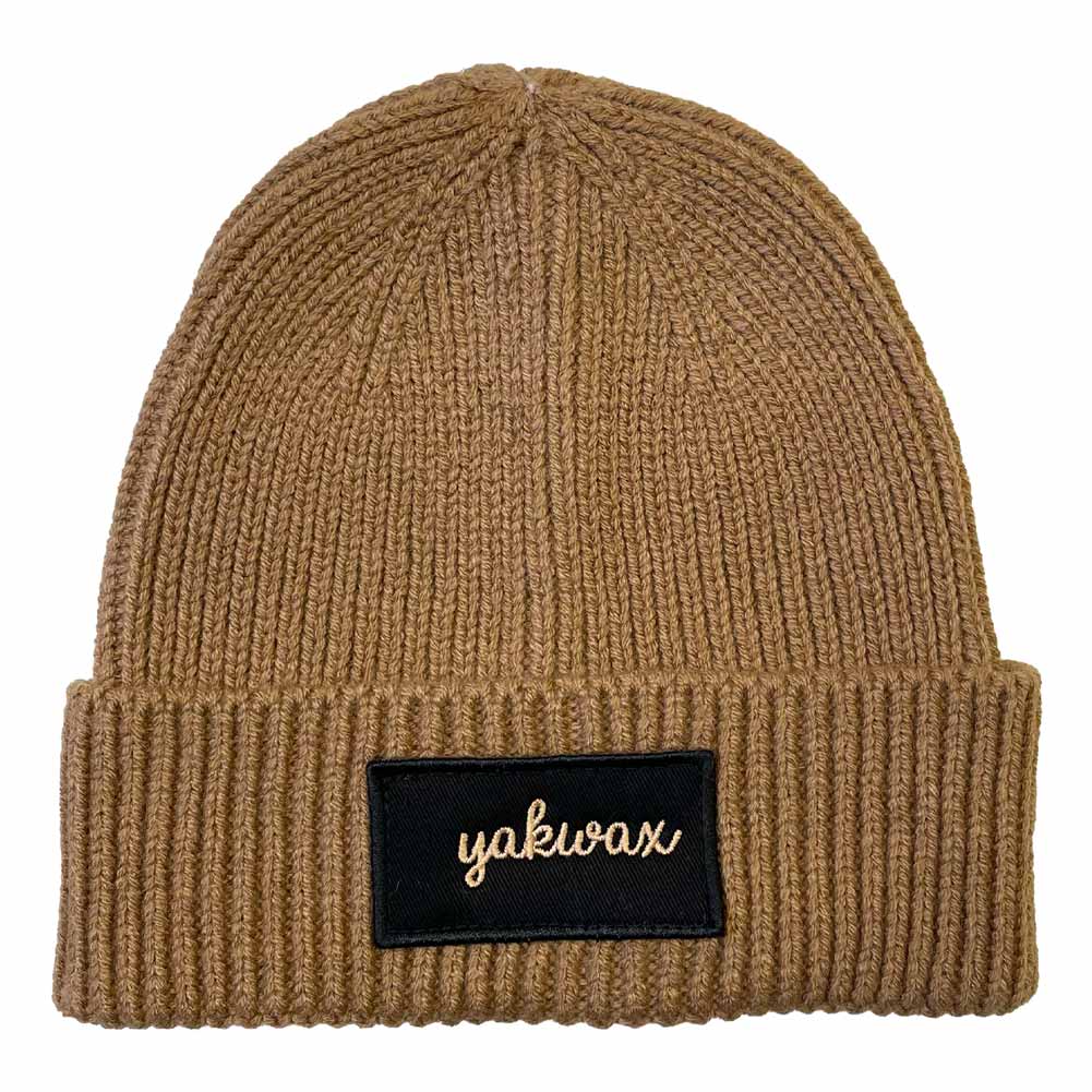 Yakwax Doodle Patch II Beanie - Oak - Fold Beanie by Yakwax