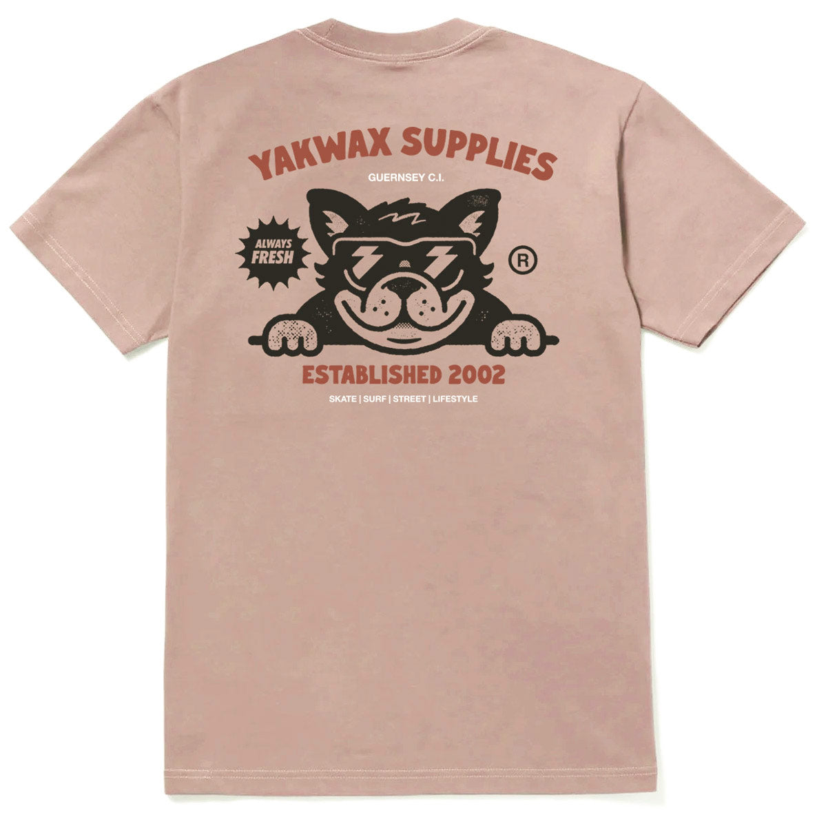 Yakwax Bulldog T-Shirt - Dirty Rose - Mens Graphic T-Shirt by Yakwax