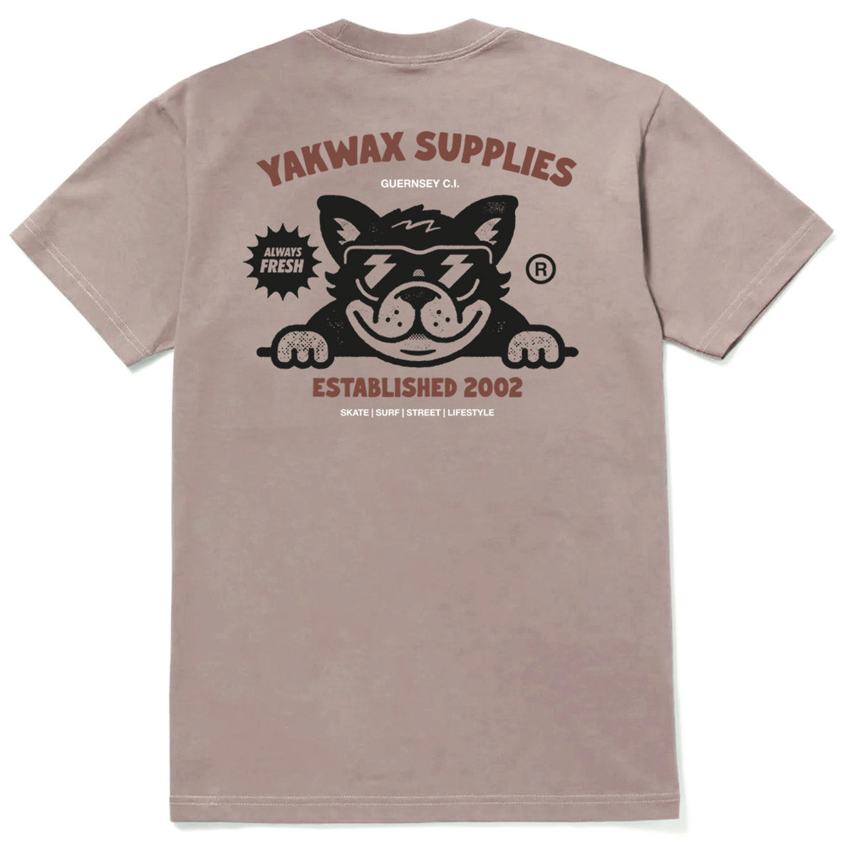 Yakwax Bulldog T-Shirt - Dirty Rose - Mens Graphic T-Shirt by Yakwax