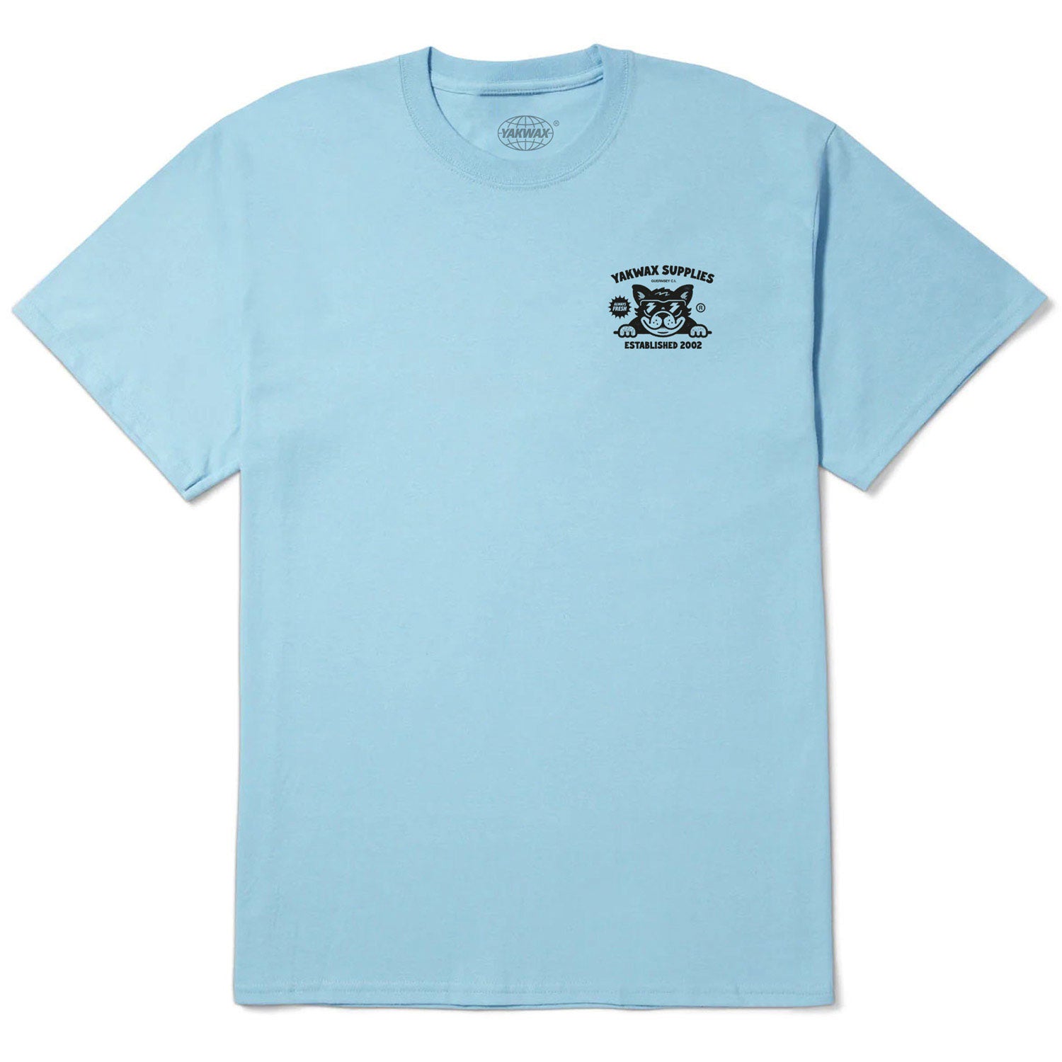 Yakwax Bulldog T-Shirt - Sky Blue - Mens Graphic T-Shirt by Yakwax