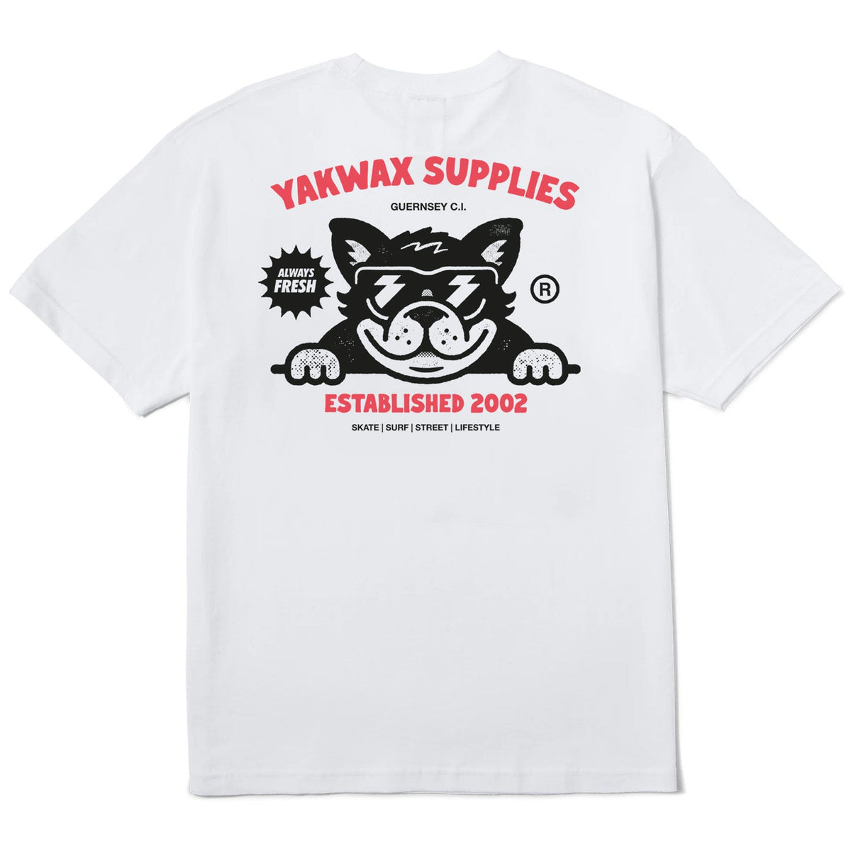 Yakwax Bulldog T-Shirt - White - Mens Graphic T-Shirt by Yakwax