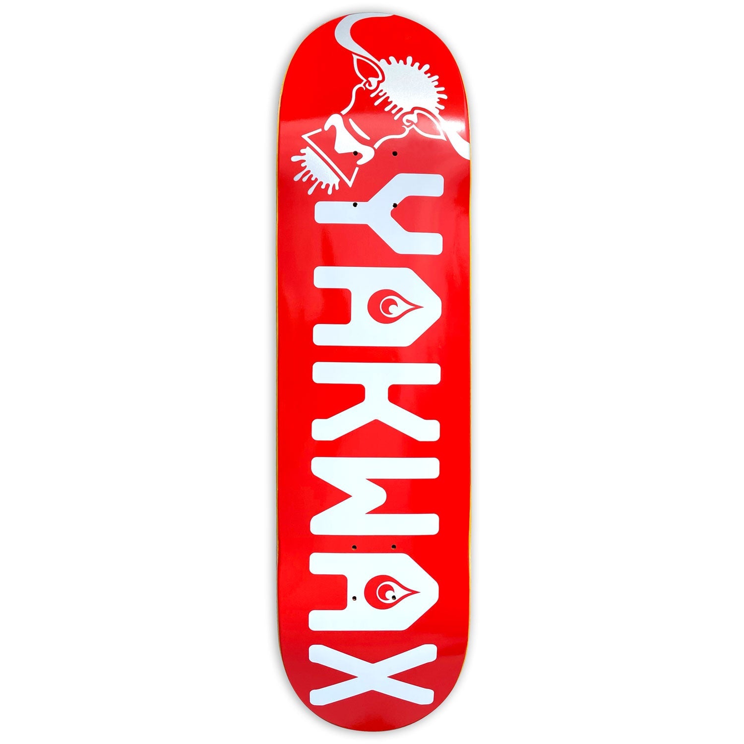 Yakwax OG Logo Code Red Skateboard Deck - Red/White/Silver - Skateboard Deck by Yakwax