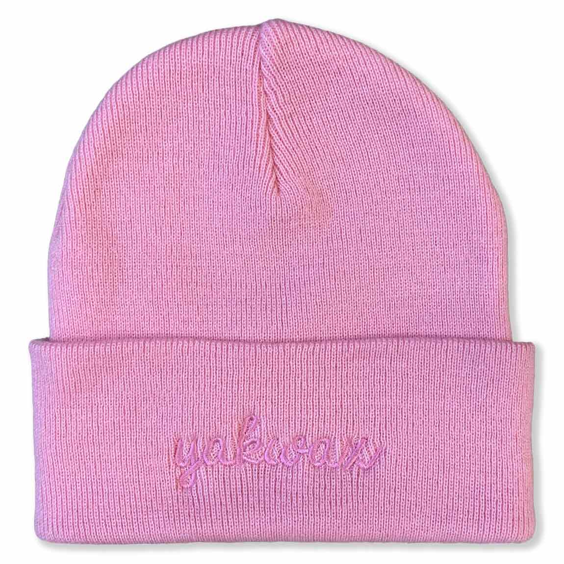 Yakwax Doodle Beanie - Coral - Fold Beanie by Yakwax