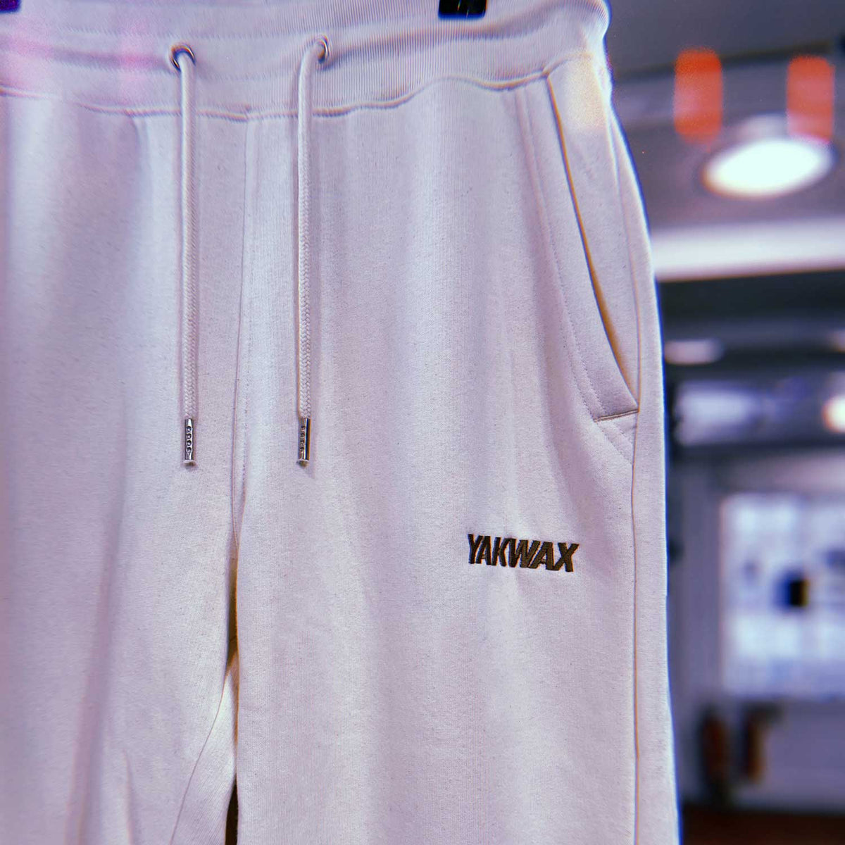 Yakwax Sport Logo Joggers - Cream/Espresso - Mens Joggers by Yakwax