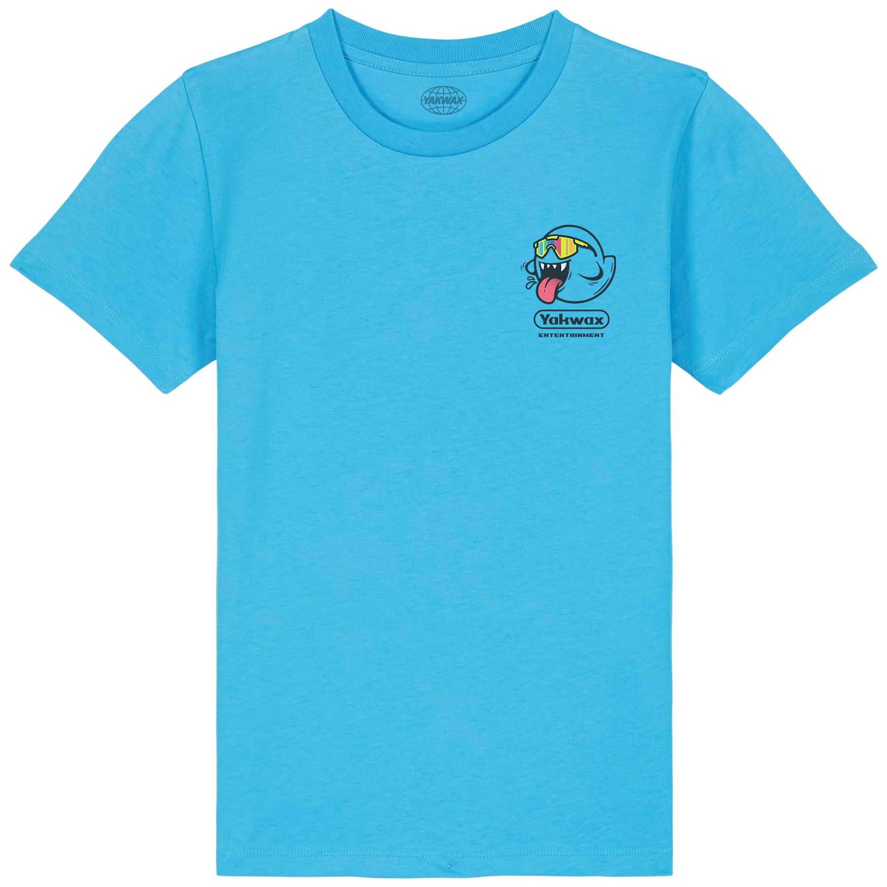 Yakwax Ghost Youth Kids T-Shirt - Aqua Blue - Boys Skate Brand T-Shirt by Yakwax