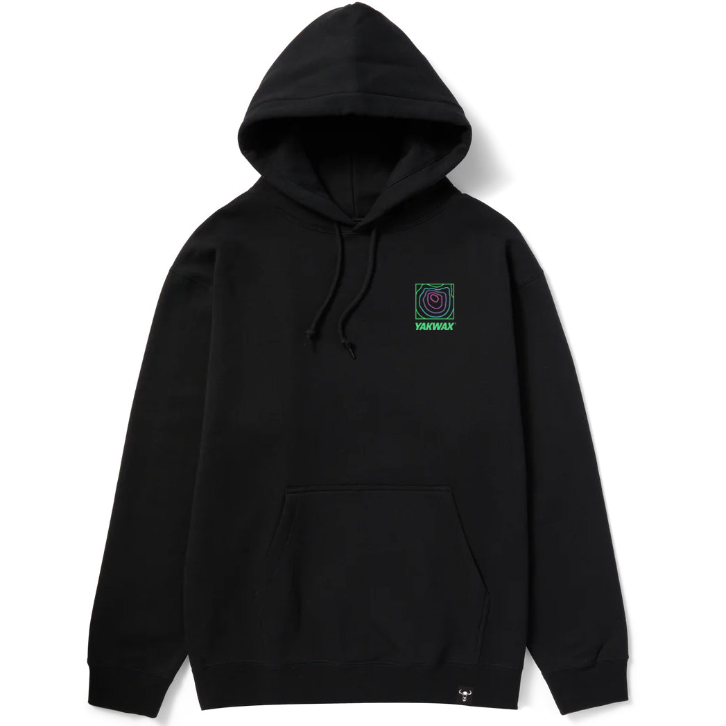 Yakwax Isobar Hoodie - Black - Mens Pullover Hoodie by Yakwax