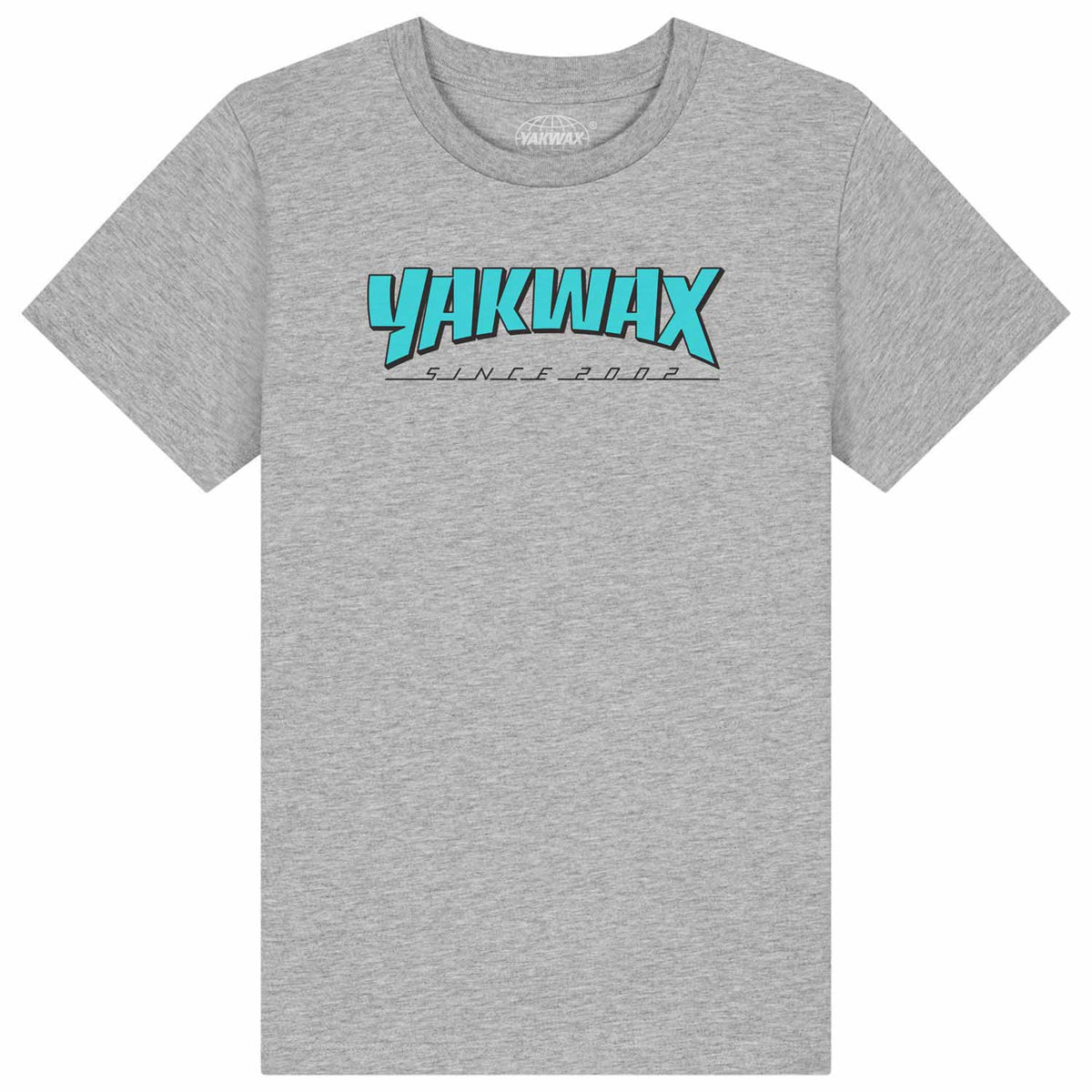 Yakwax Magazine Kids T-Shirt - Heather Grey/Blue - Boys Skate Brand T-Shirt by Yakwax
