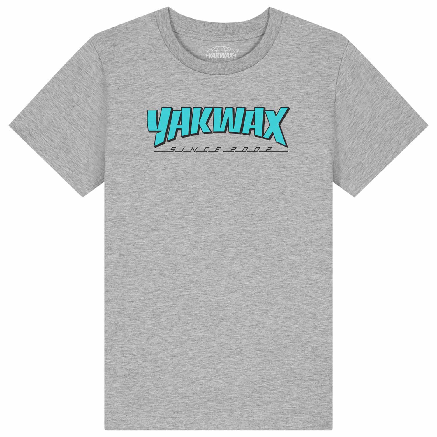 Yakwax Magazine Kids T-Shirt - Heather Grey/Blue - Boys Skate Brand T-Shirt by Yakwax