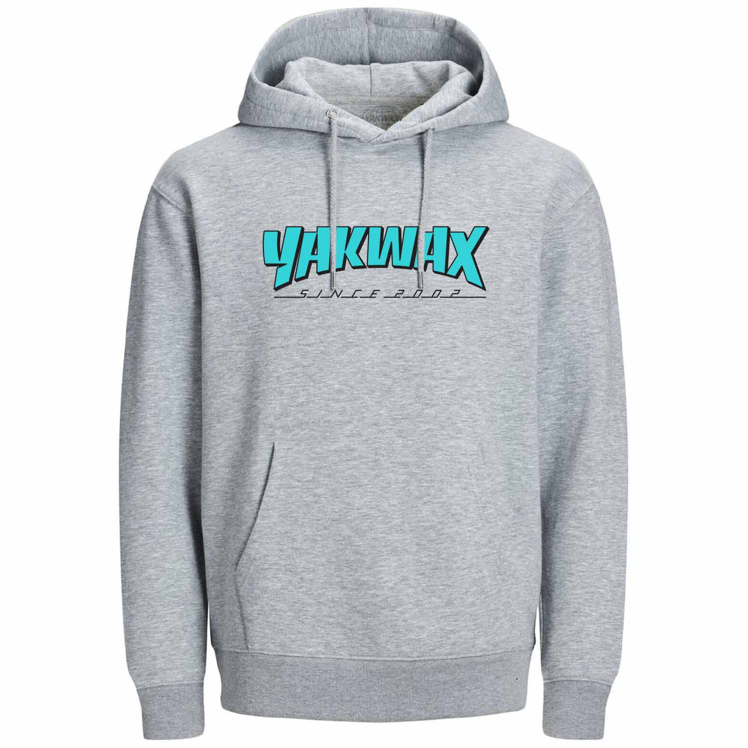 Yakwax Magazine Hoodie - Heather Grey/Blue - Mens Pullover Hoodie by Yakwax