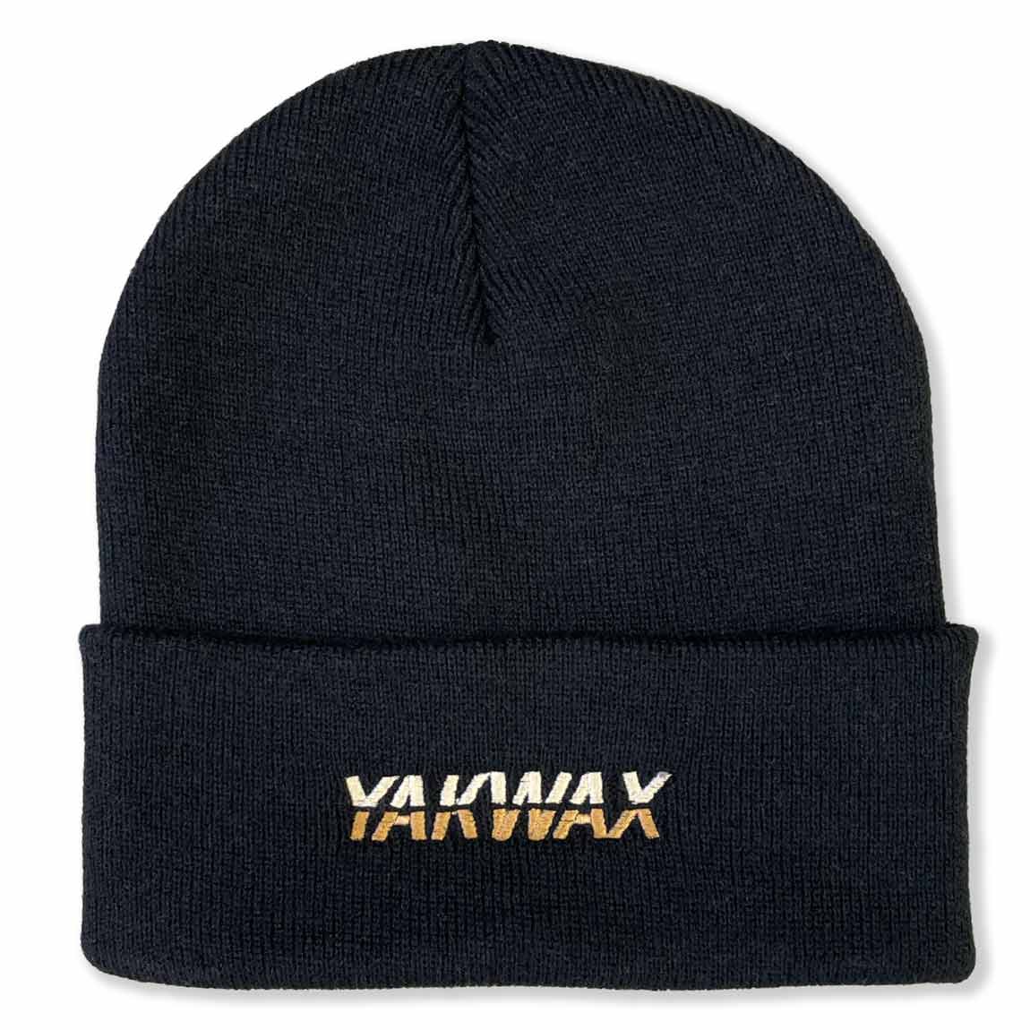 Yakwax Split Logo Beanie - Black - Fold Beanie by Yakwax