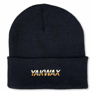 Yakwax Split Logo Beanie - Black - Fold Beanie by Yakwax