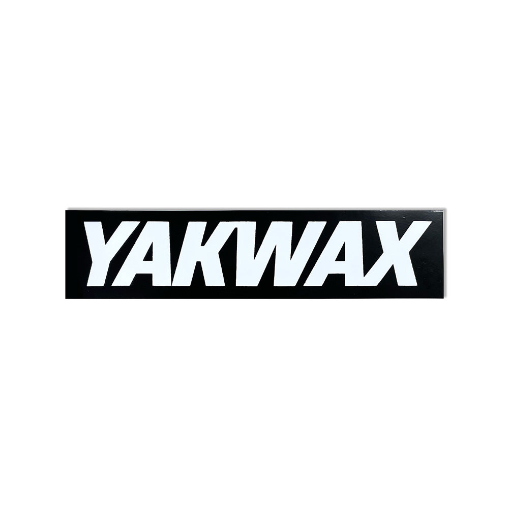 Yakwax Sport Logo Sticker 165mm x 40mm - Black - Gifts for Skateboarders by Yakwax