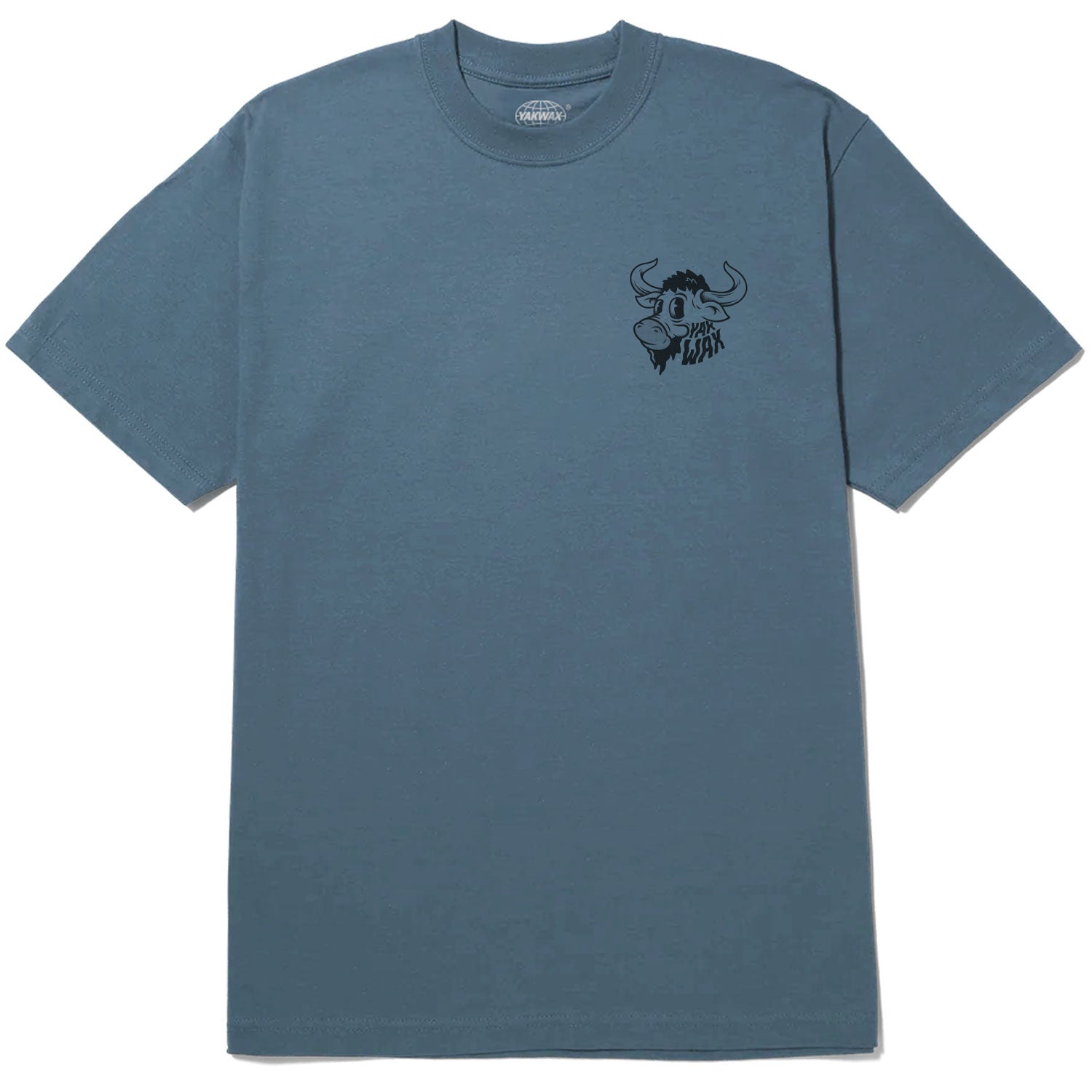 Yakwax Wavy Head T-Shirt - Denim/Mono - Mens Graphic T-Shirt by Yakwax