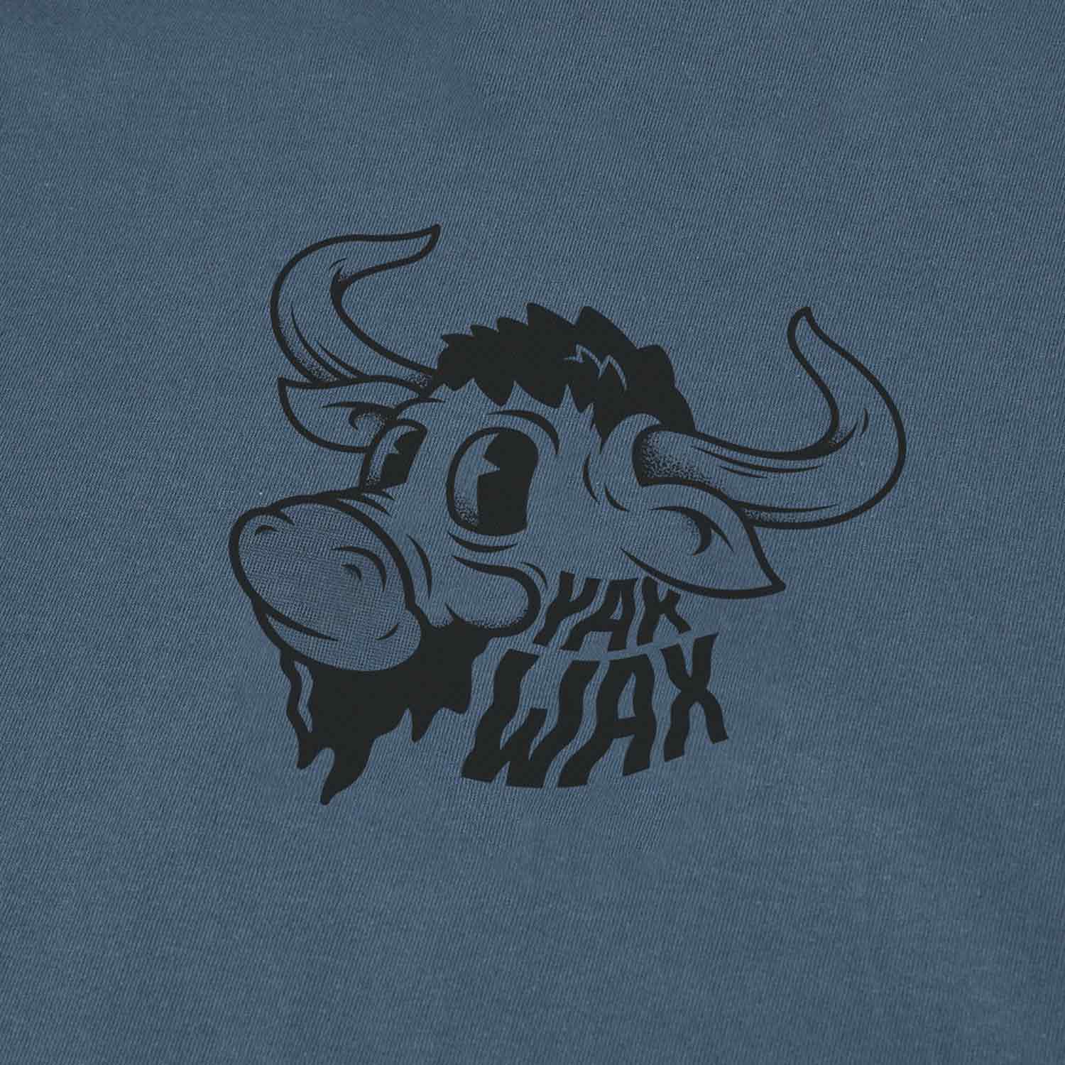 Yakwax Wavy Head T-Shirt - Denim/Mono - Mens Graphic T-Shirt by Yakwax