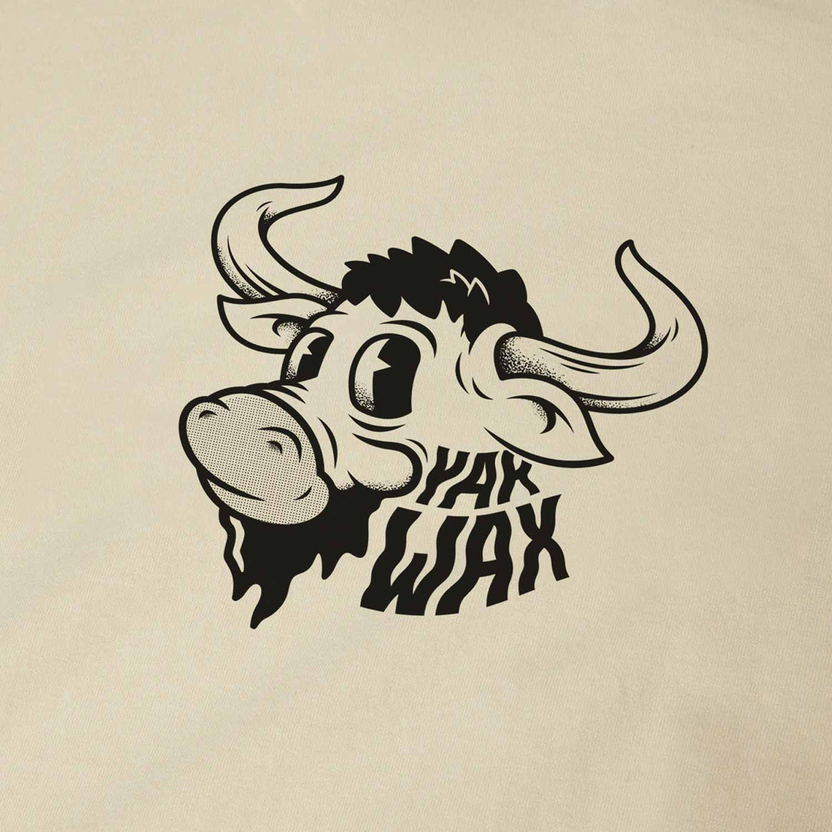 Yakwax Wavy Head T-Shirt - Sand - Mens Graphic T-Shirt by Yakwax