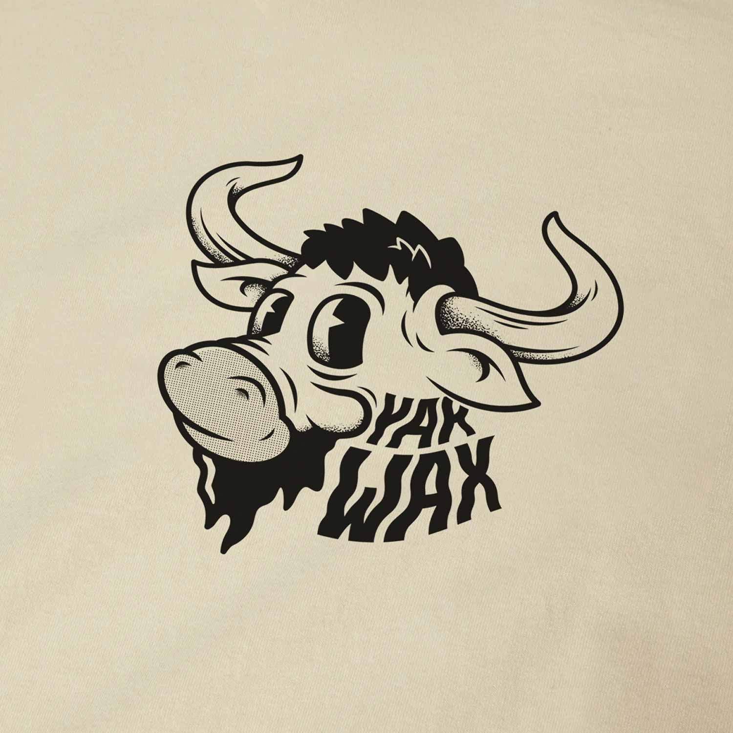 Yakwax Wavy Head T-Shirt - Sand - Mens Graphic T-Shirt by Yakwax