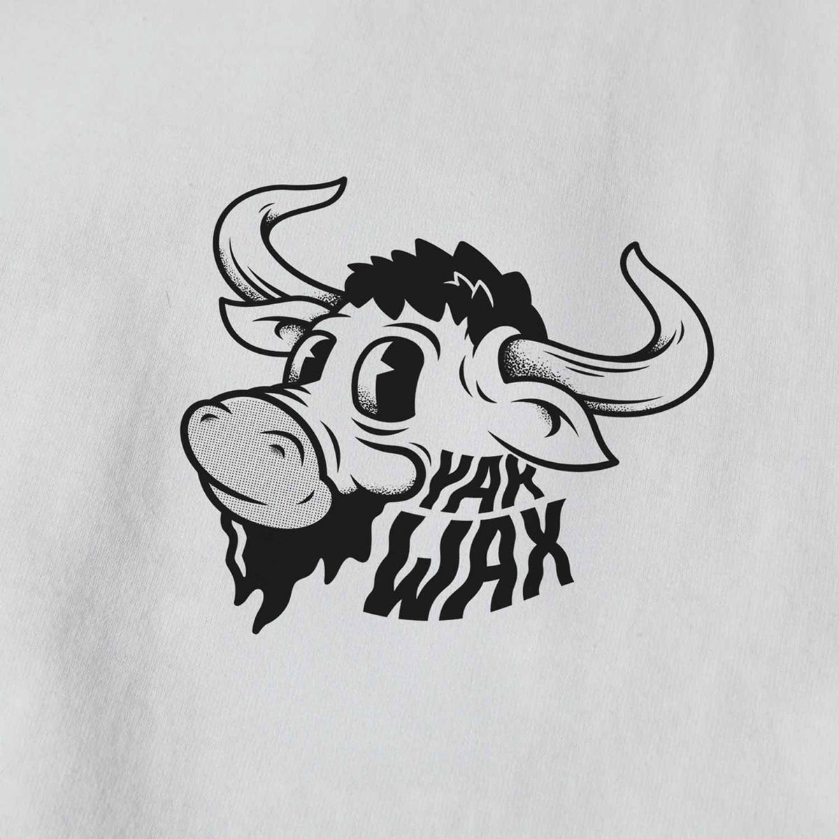 Yakwax Wavy Head T-Shirt White - Mens Graphic T-Shirt by Yakwax