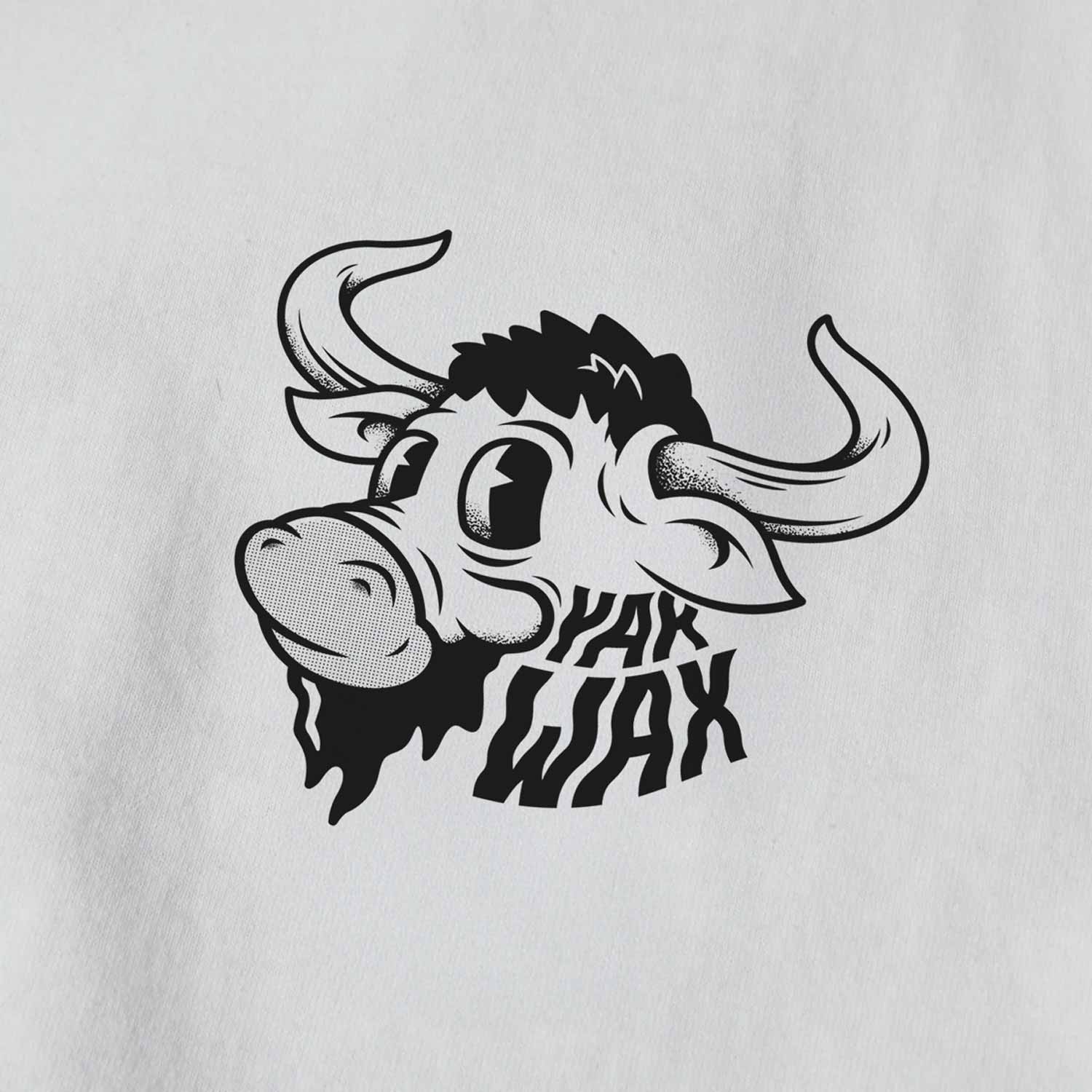 Yakwax Wavy Head T-Shirt White - Mens Graphic T-Shirt by Yakwax