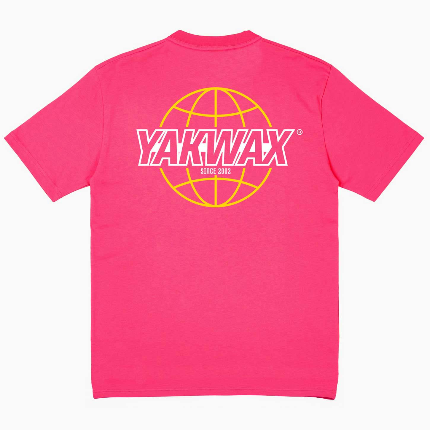 Yakwax Worldwide T-Shirt - Fuchsia/Wu - Mens Graphic T-Shirt by Yakwax
