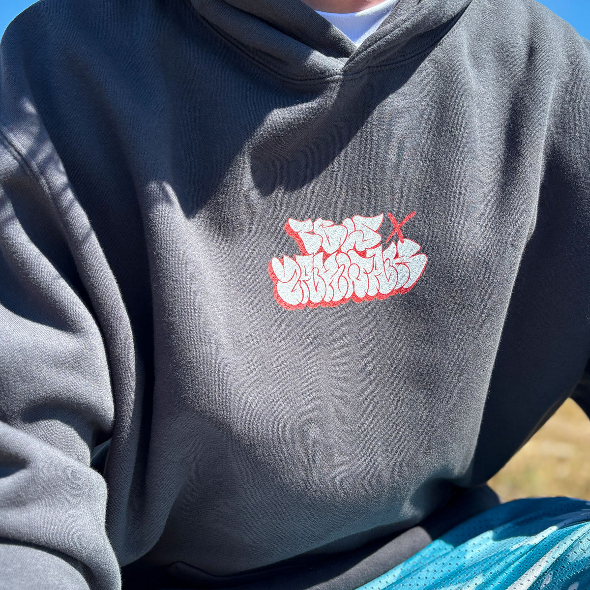 Yakwax X TBW Throwup Hoodie - Slate - Mens Pullover Hoodie by Yakwax