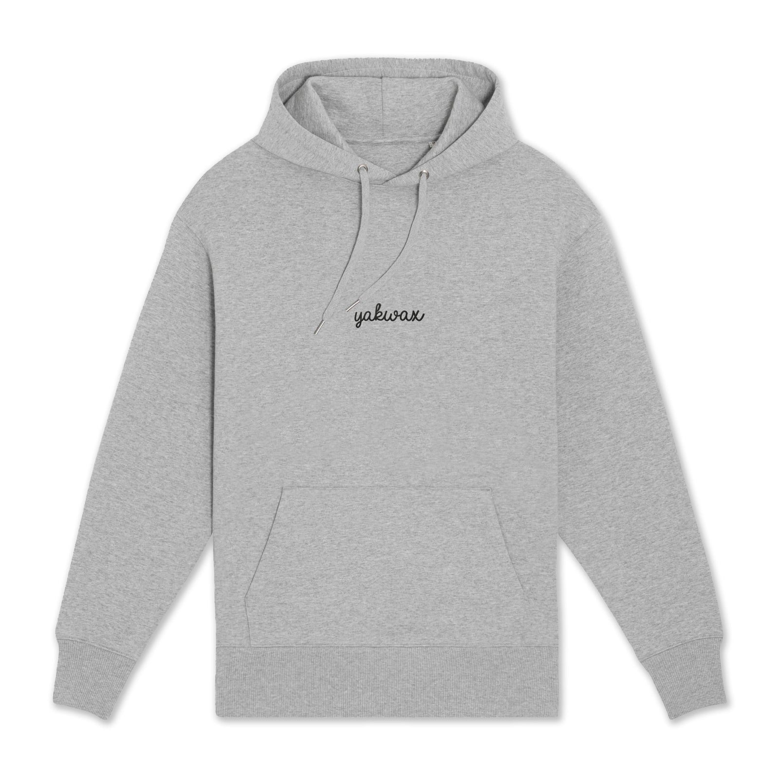 Yakwax Doodle Embroidered Hoodie - Heather Grey - Mens Pullover Hoodie by Yakwax