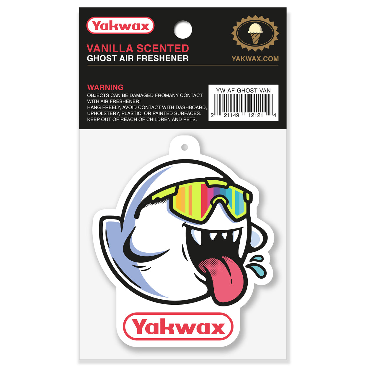 Yakwax Ghost Air Freshener - Killa Vanilla Scent - Car Air Freshener by Yakwax