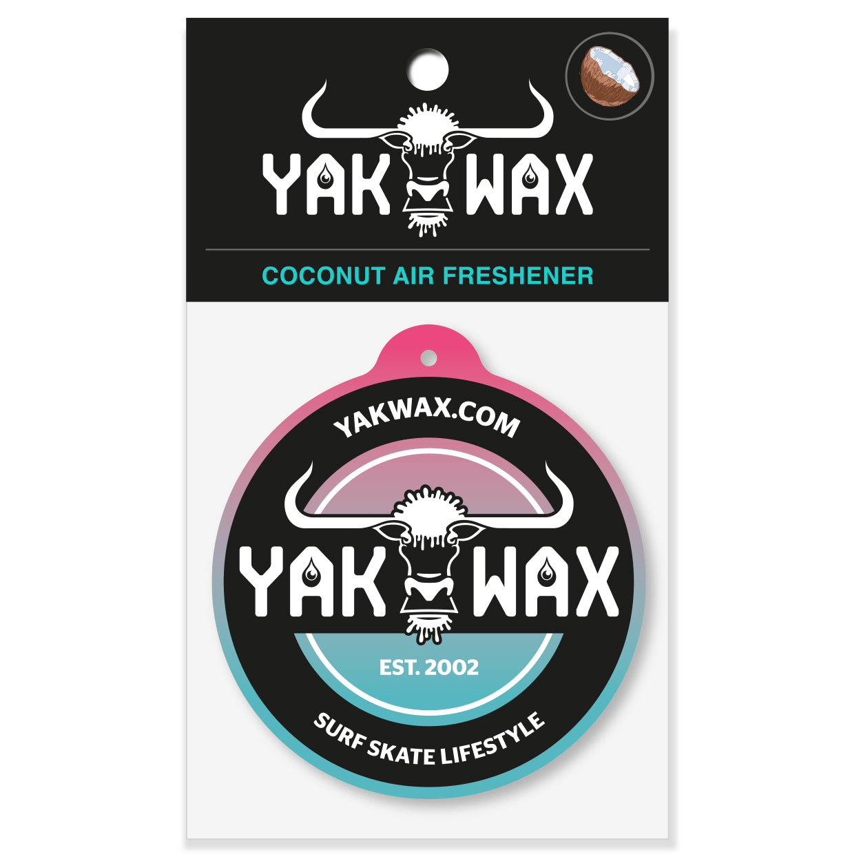 Yakwax Est. 2002 Air Freshener - Coconut Scent - Car Air Freshener by Yakwax