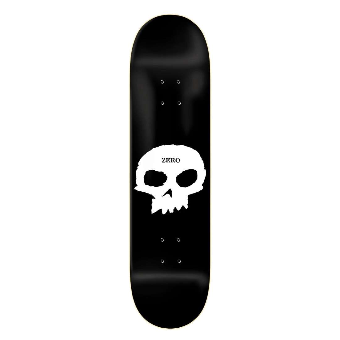 Zero 8.375&quot; Single Skull Deck - Black White - Skateboard Deck by Zero 8.375 inch