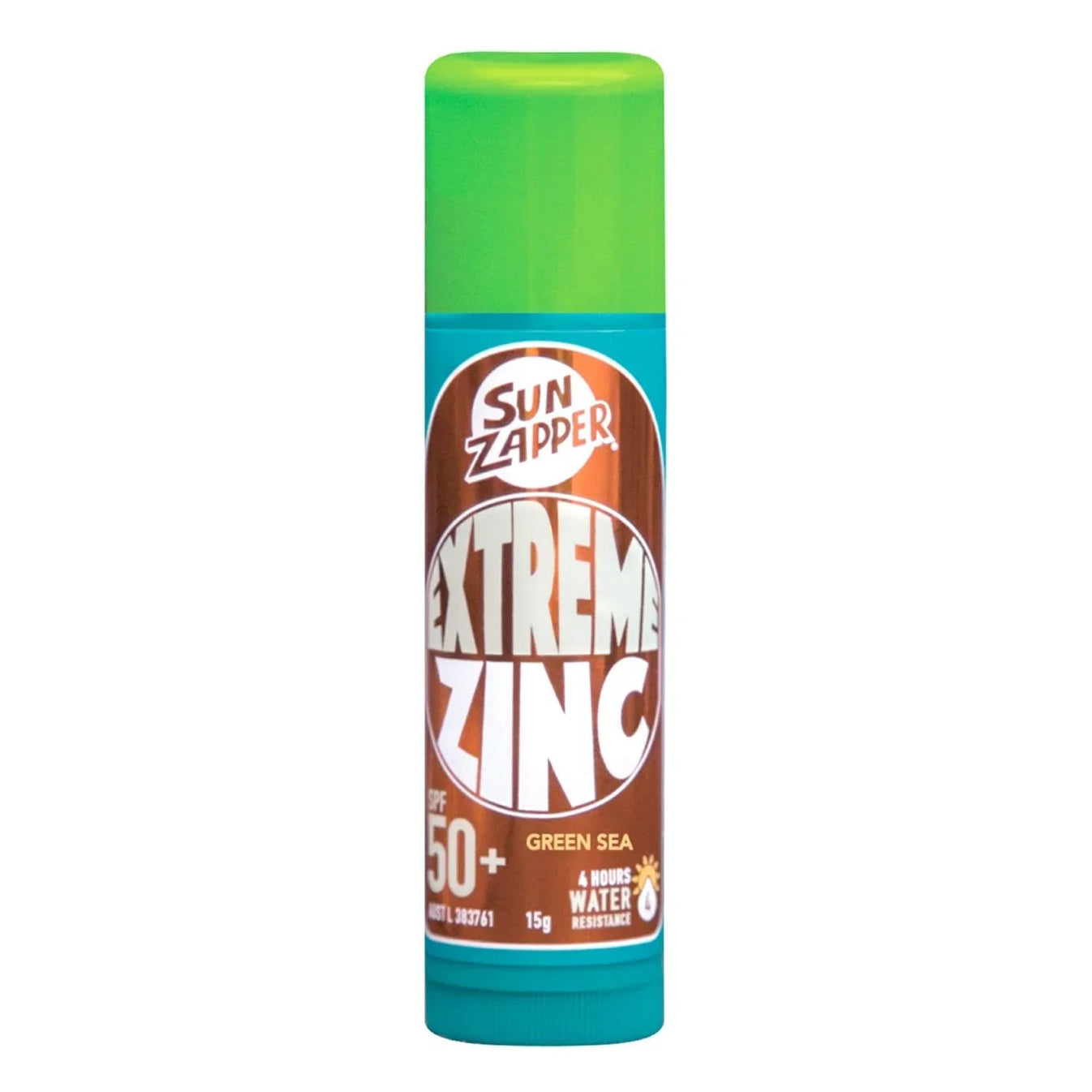 Sun Zapper Extreme Zinc SPF50+ Face Stick - Green Sea - Sunscreen by Sun Zapper 15g