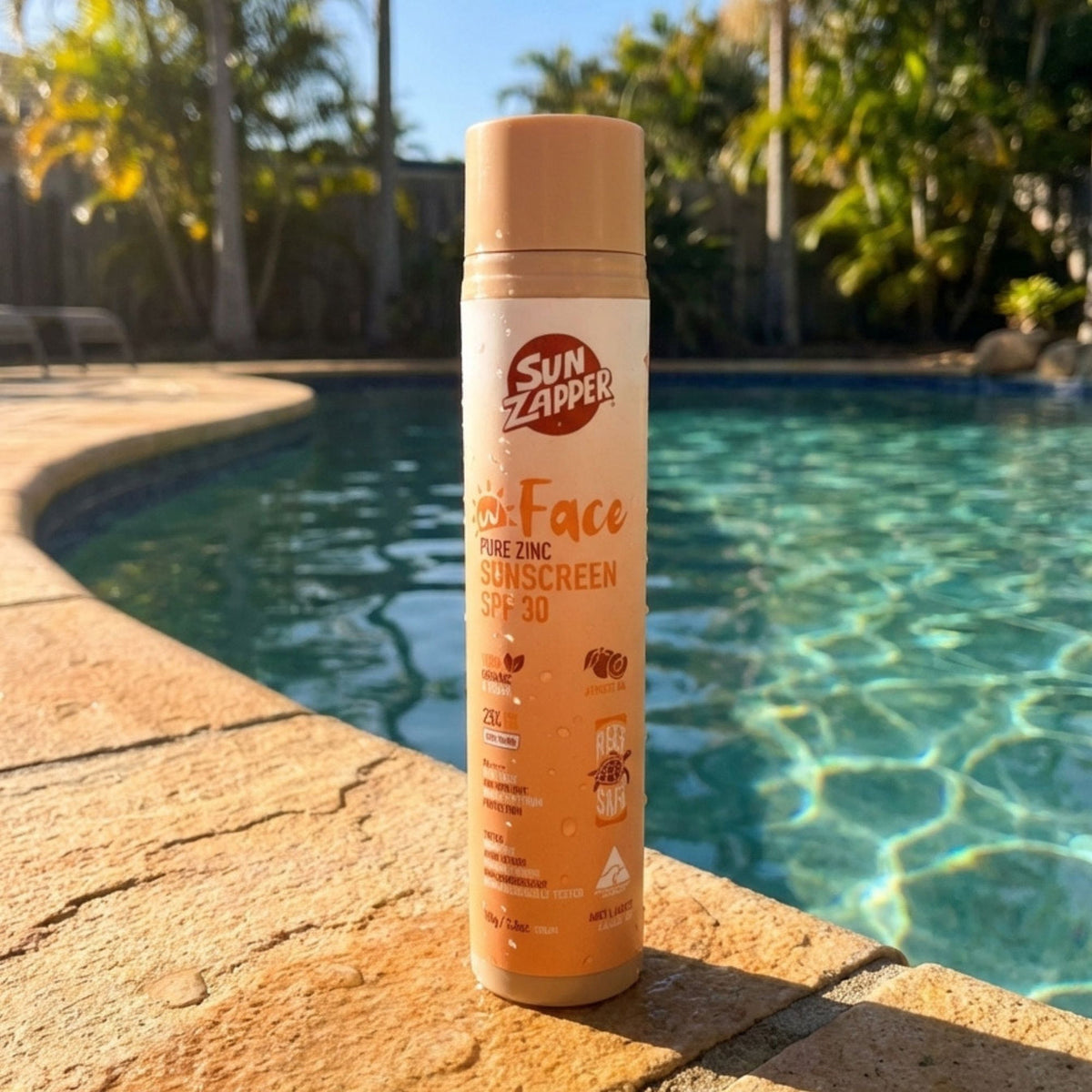 Sun Zapper Pure Zinc Tinted Face Sunscreen SPF30 Pump Bottle - Sunscreen by Sun Zapper 100g