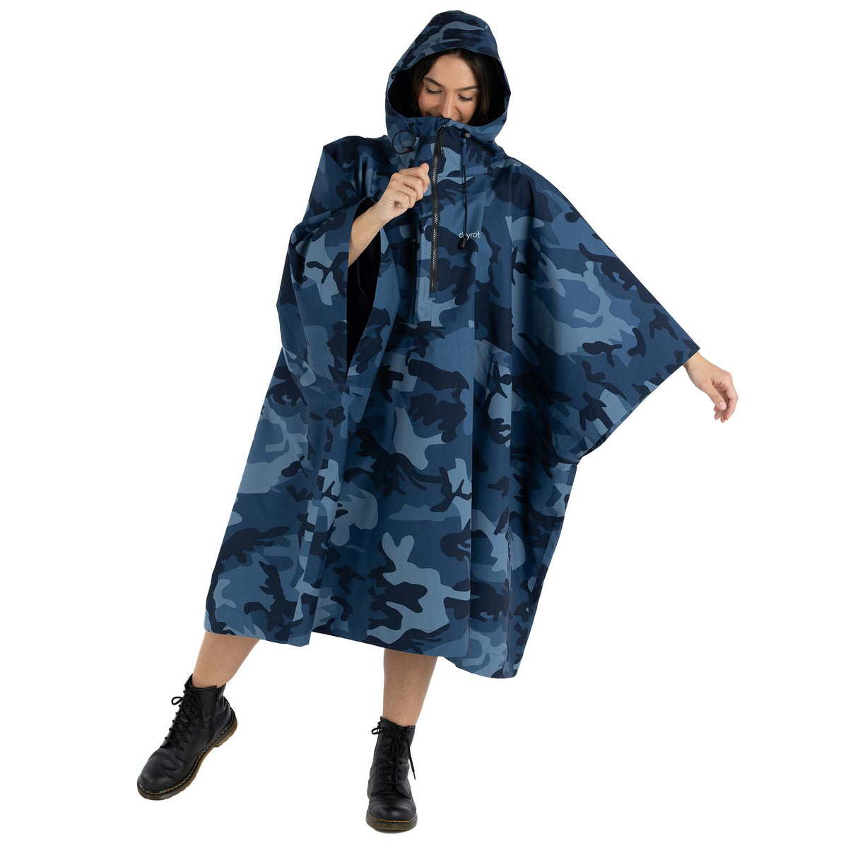 Dryrobe Waterproof Poncho - Blue Camo - Changing Robe Poncho Towel by Dryrobe One Size
