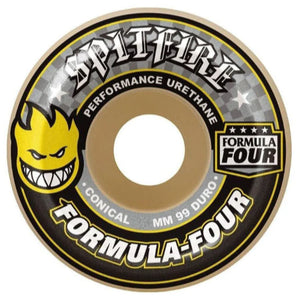Spitfire 52mm Formula Four 99Duro Conical Skateboard Wheels - Natural - Skateboard Wheels by Spitfire 52mm