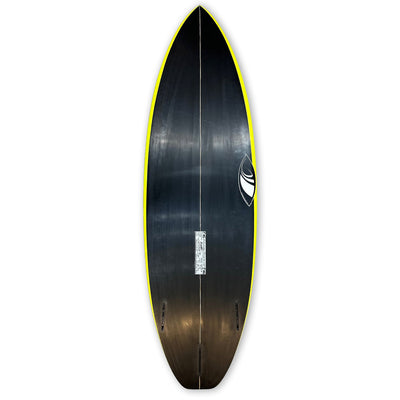 Sharpeye 5'8 Inferno 72 Second Hand Shortboard - 25.5L - Black/Yellow - Second Hand Shortboard by Sharpeye 5ft 8