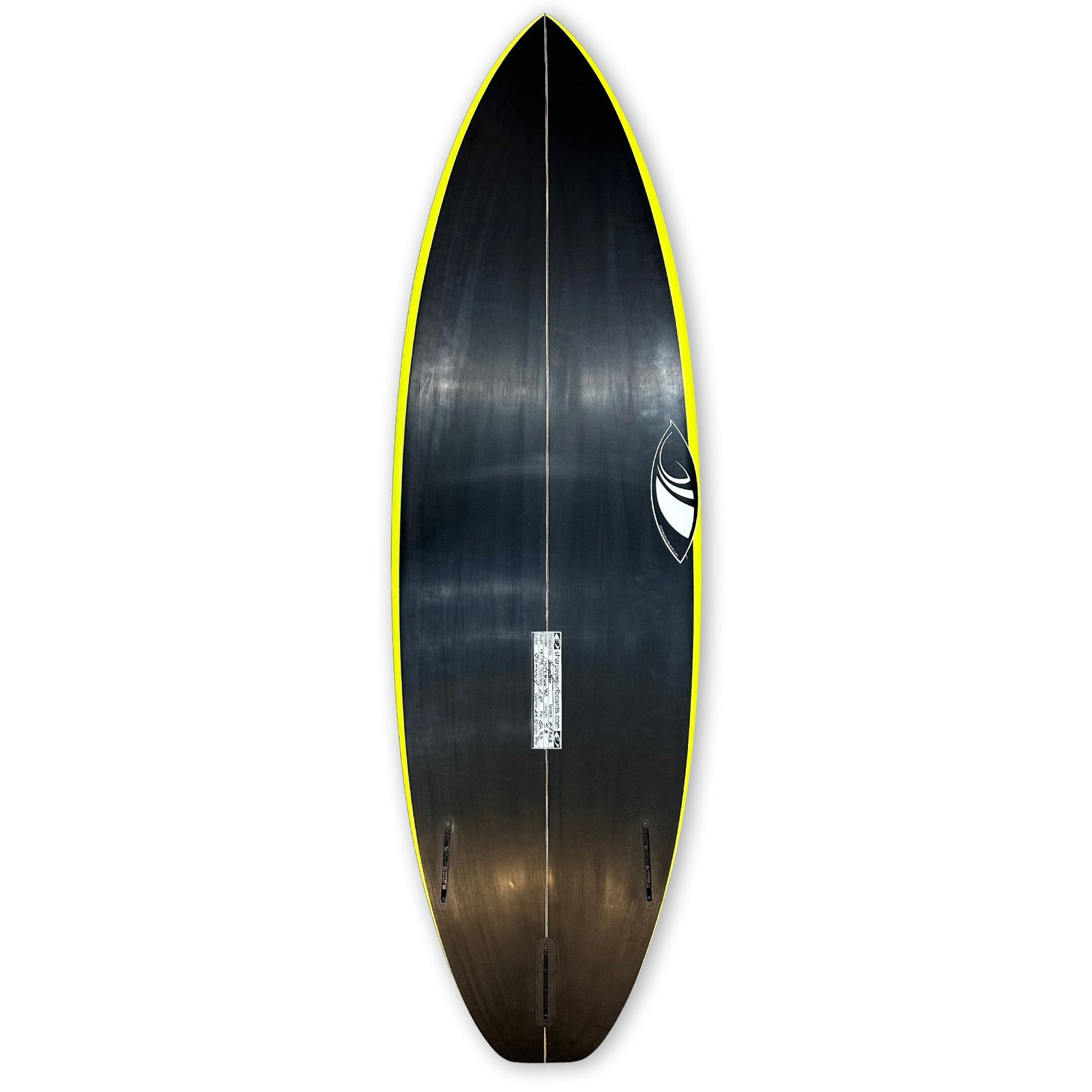 Sharpeye 5'8 Inferno 72 Second Hand Shortboard - 25.5L - Black/Yellow - Second Hand Shortboard by Sharpeye 5ft 8