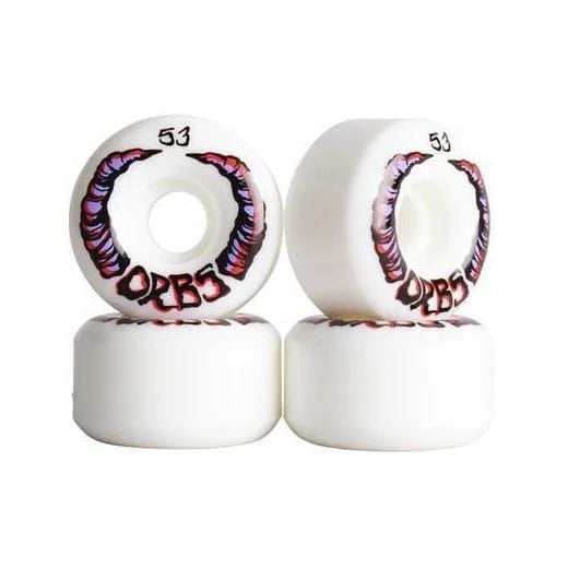 Orbs 53mm Apparitions Round 99A Skateboard Wheels - White - Skateboard Wheels by Orbs 53mm