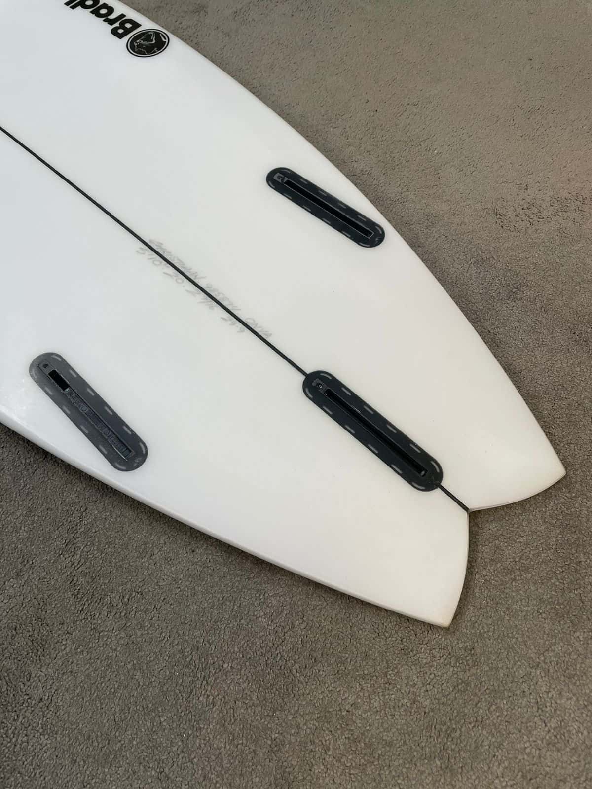 Bradley 5'10 Onya Swallow Tail Surfboard - White - Shortboard by Bradley 5ft 10
