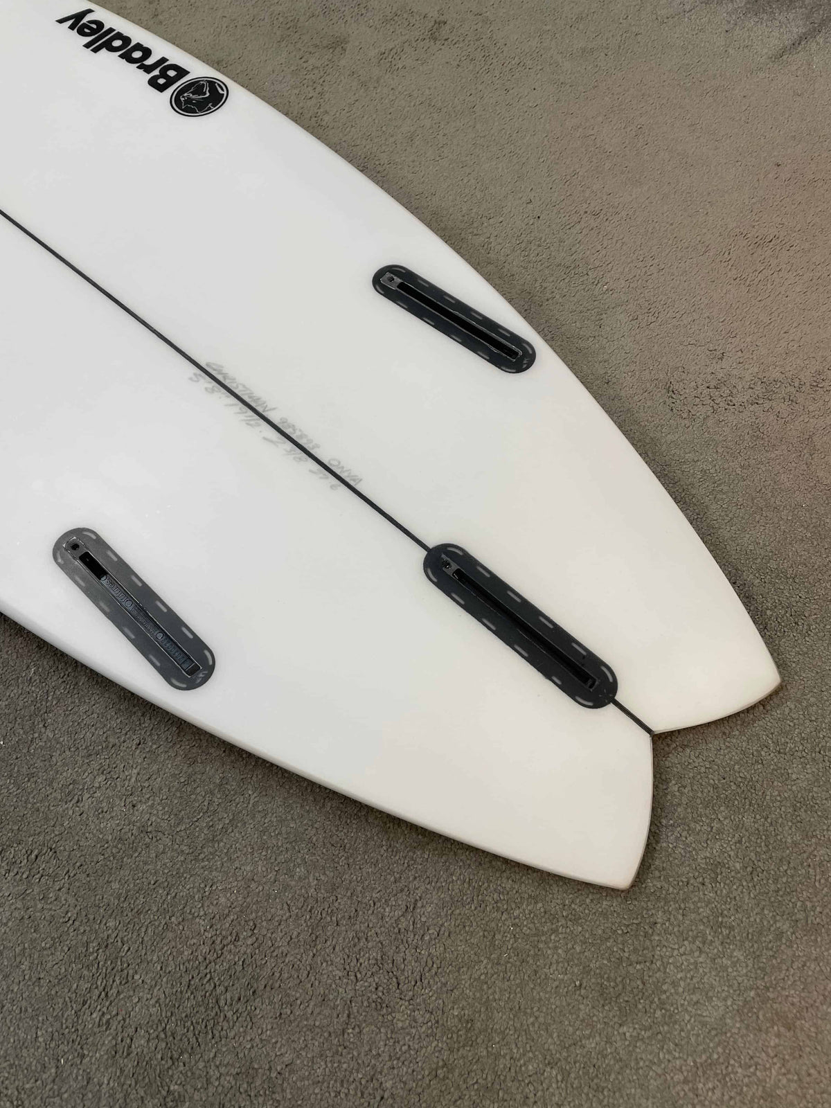 Bradley 5'8 Onya Swallow Tail Surfboard - White - Shortboard by Bradley 5ft 8