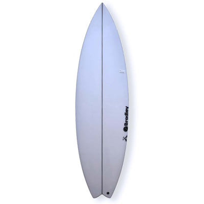 Bradley 5'8 Onya Swallow Tail Surfboard - White - Shortboard by Bradley 5ft 8