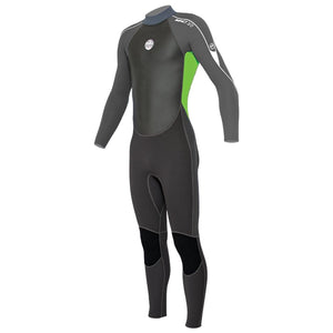 Alder Impact Junior 3/2mm Youth Kids Full Wetsuit 2022 - Green - Kids Full Length Wetsuit by Alder