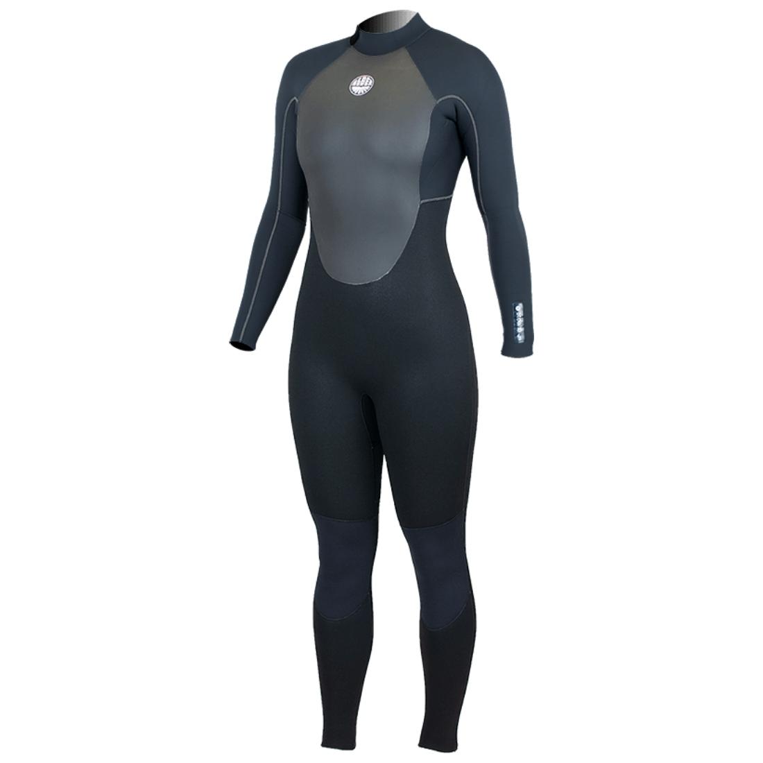 Alder Women&#39;s Stealth 5/4/3mm Back Zip Winter Wetsuit - Black - Womens Full Length Wetsuit by Alder