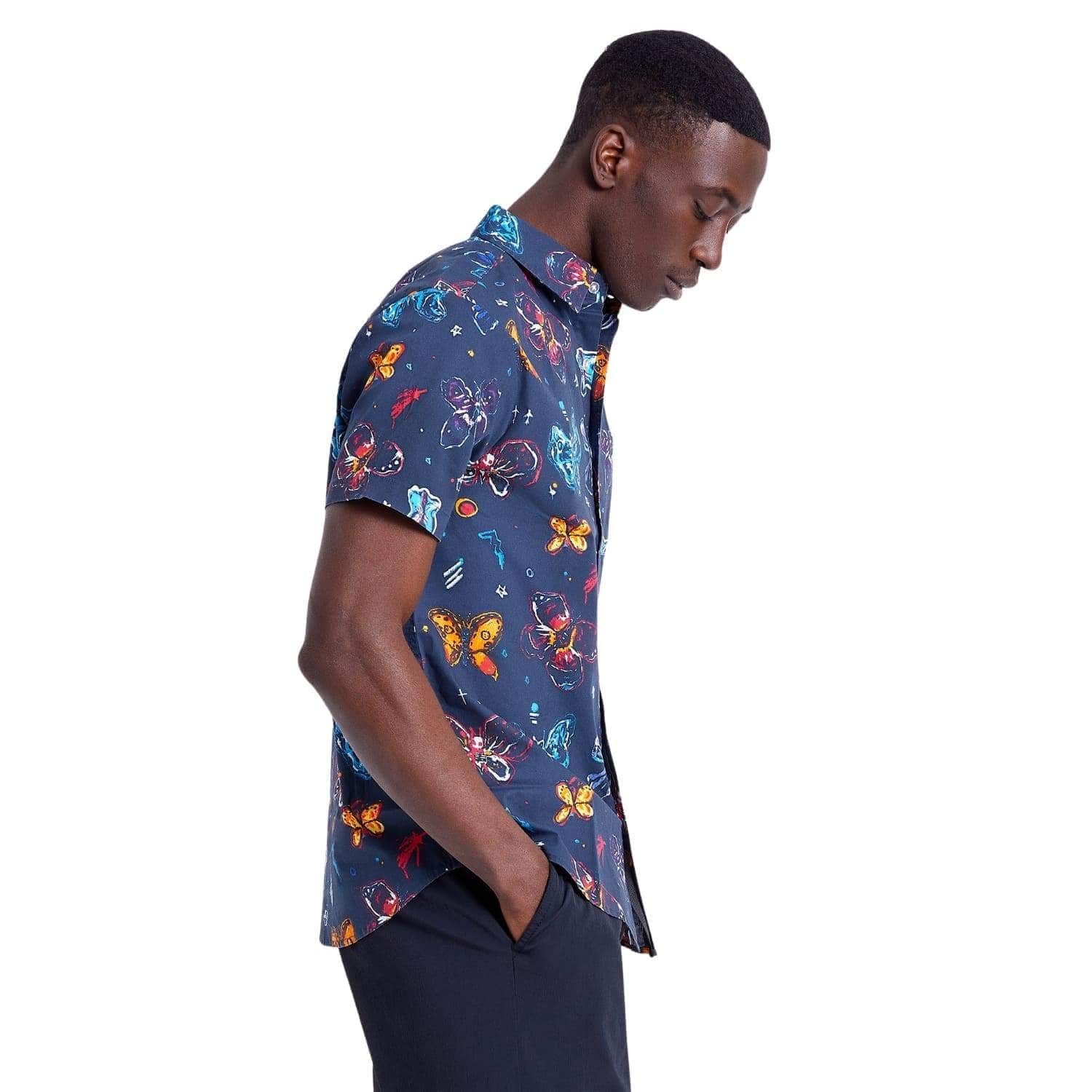 Brixton BB Fly Now Short Sleeve Shirt - Black - Mens Casual Shirt by Brixton