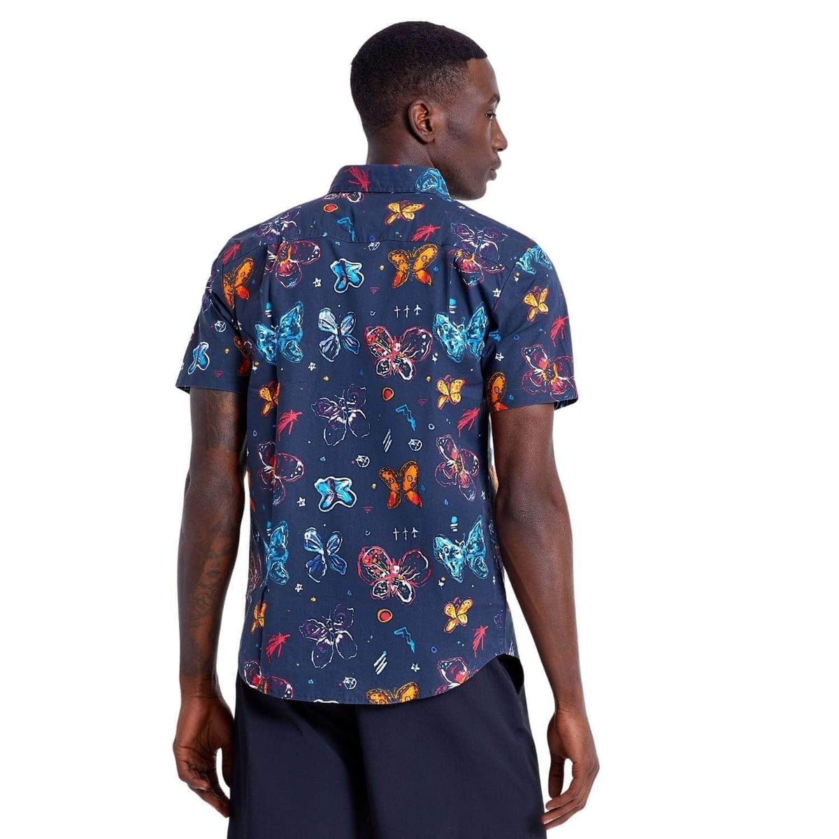 Brixton BB Fly Now Short Sleeve Shirt - Black - Mens Casual Shirt by Brixton