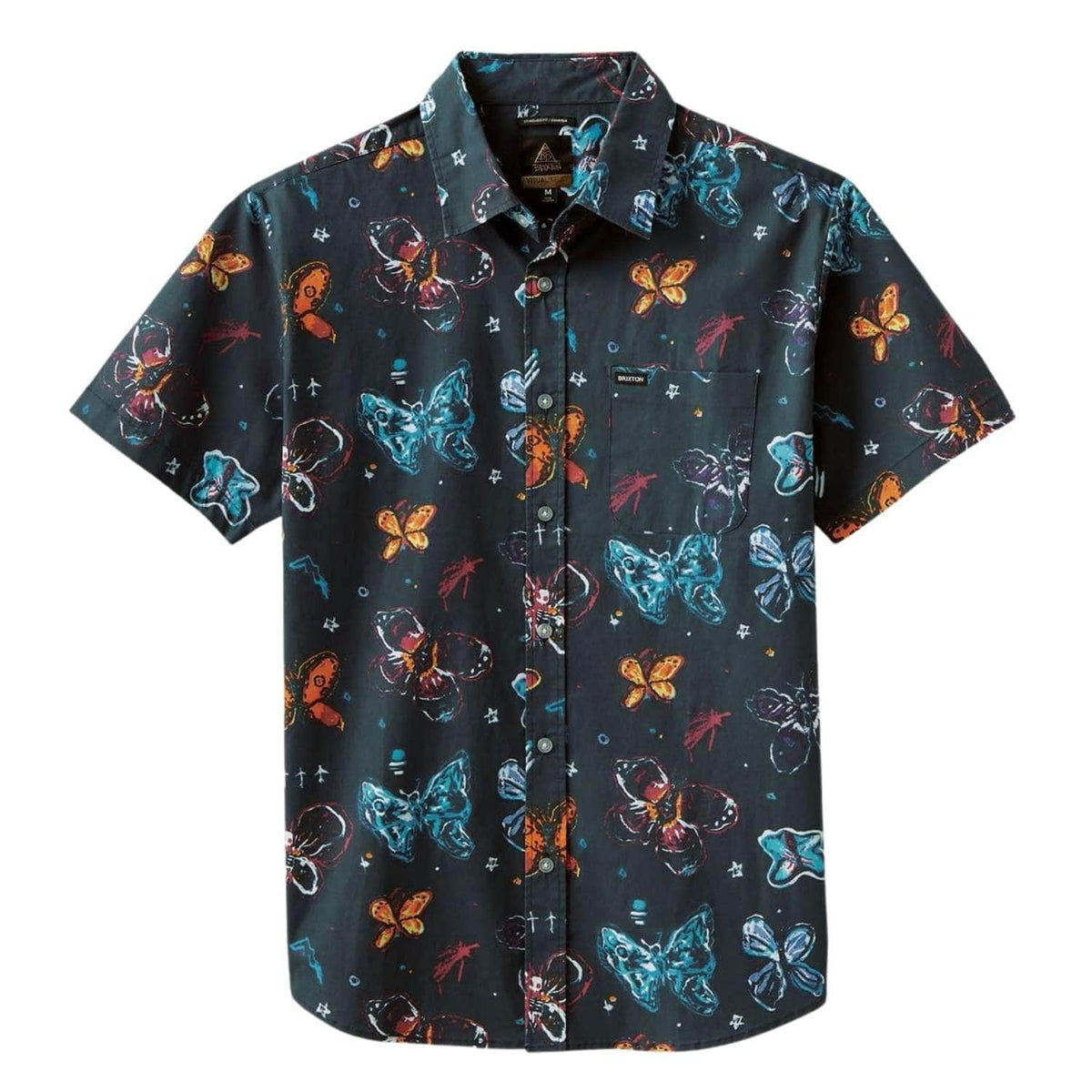 Brixton BB Fly Now Short Sleeve Shirt - Black - Mens Casual Shirt by Brixton