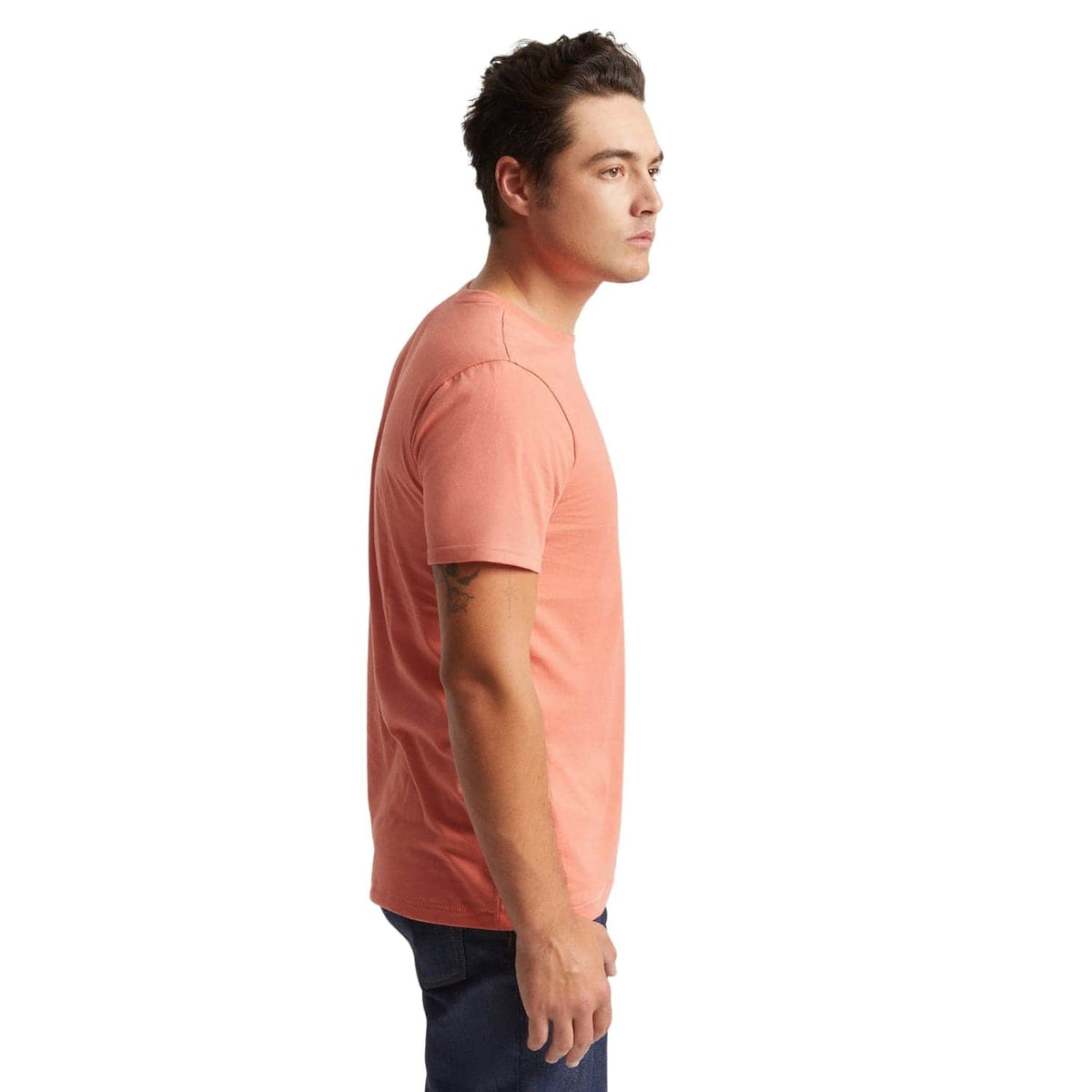 Brixton Basic Tailored T-Shirt - Apricot Jam - Mens Plain T-Shirt by Brixton