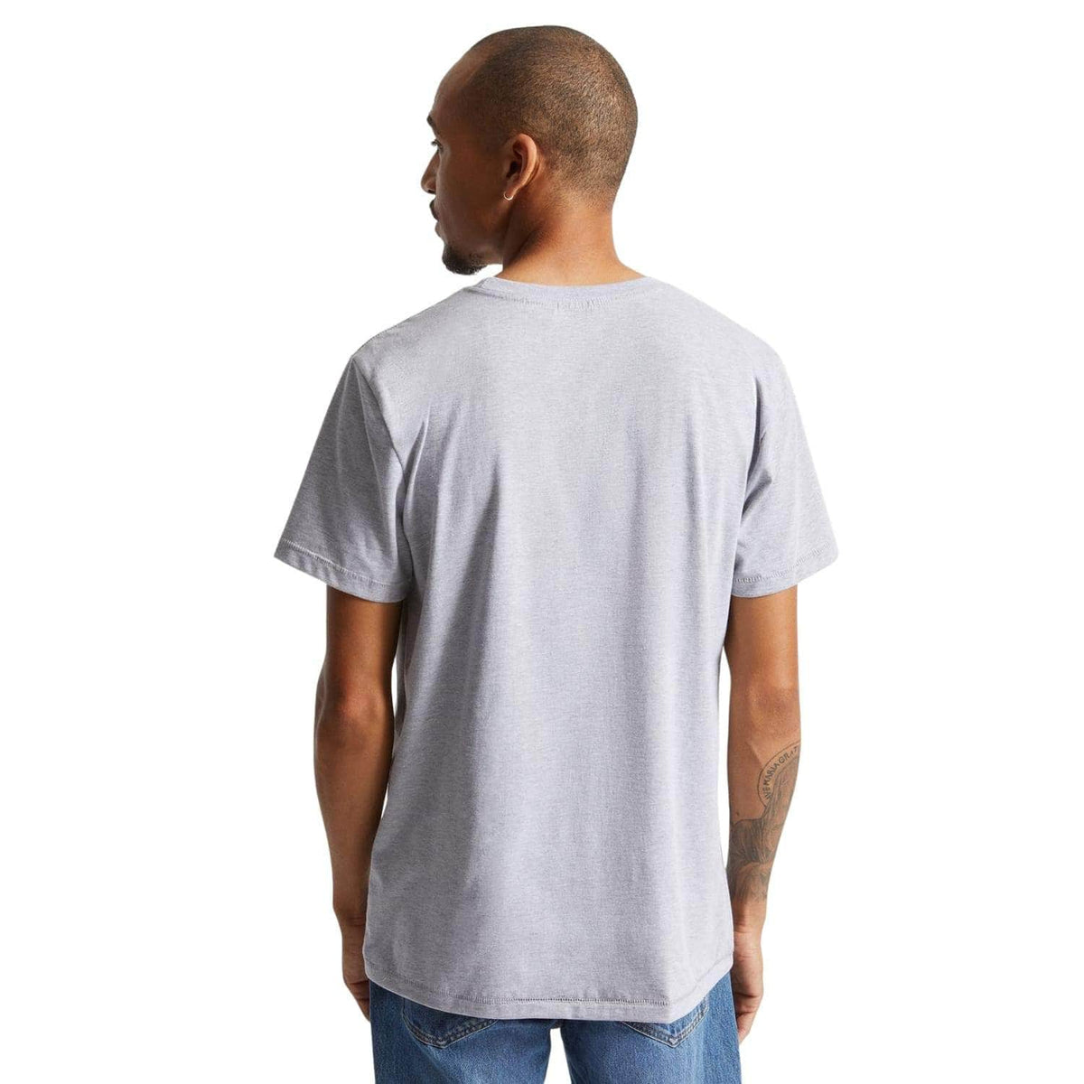 Brixton Basic Tailored T-Shirt - Heather Grey - Mens Graphic T-Shirt by Brixton