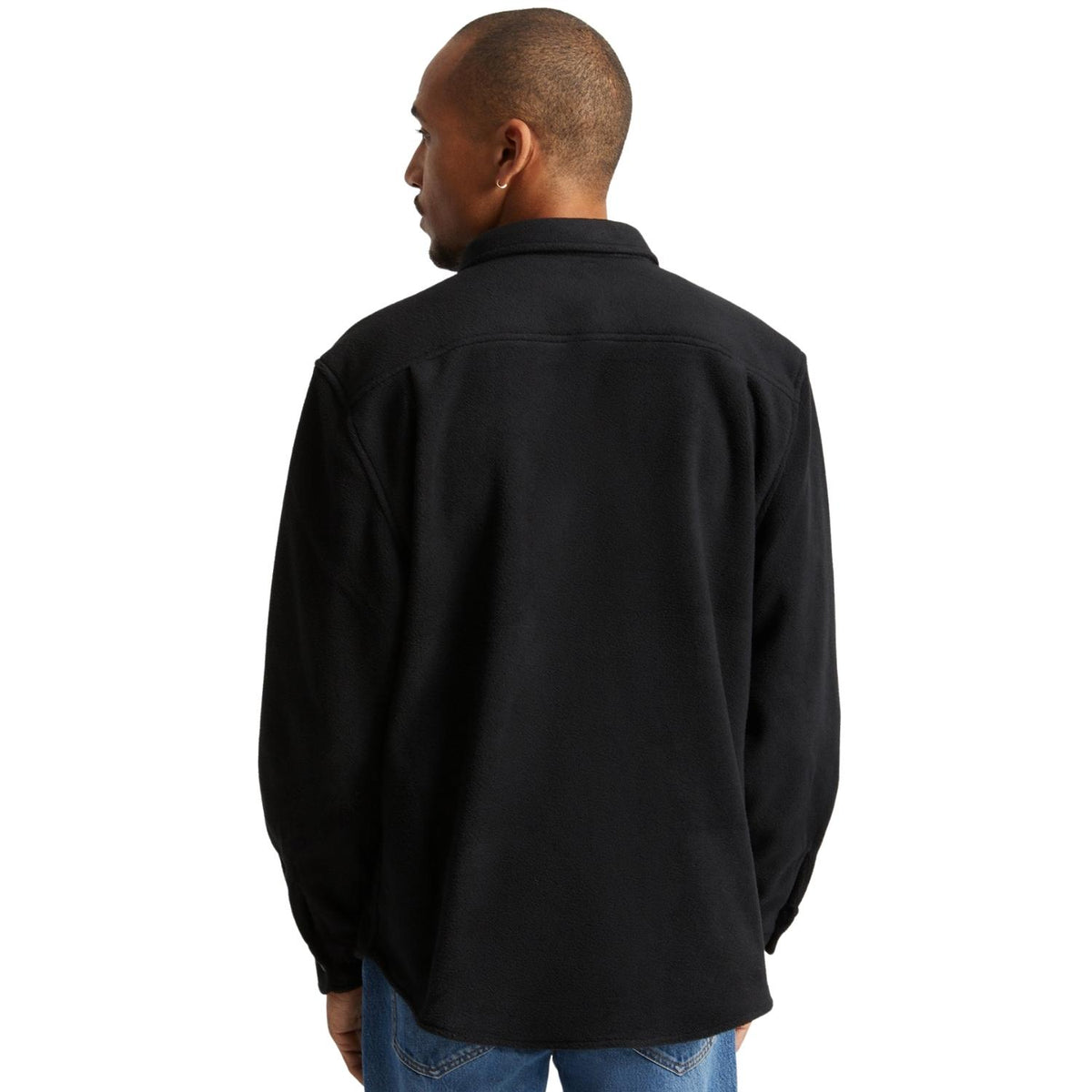 Brixton Bowery Long Sleeve Fleece Shirt - Black - Mens Flannel Shirt by Brixton