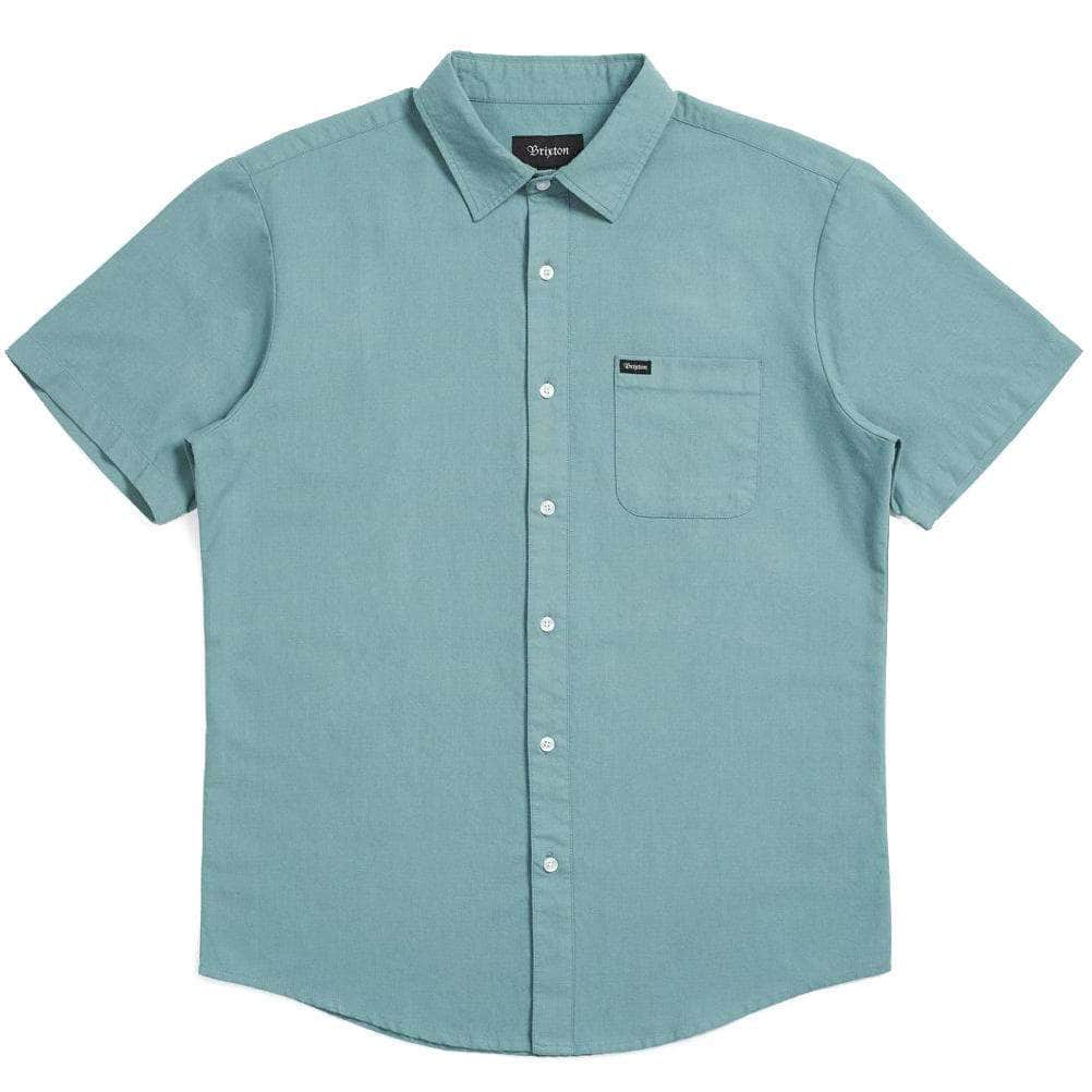 Brixton Charter Oxford Short Sleeve Shirt - Jade - Mens Casual Shirt by Brixton